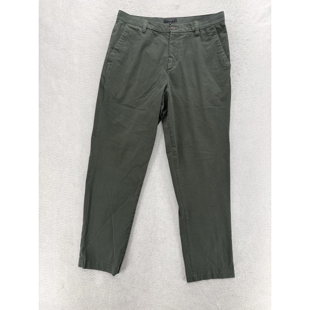 Ted Baker Chino Pants Mens 32x28 Green Slim Fit Stretch Casual Workwear Trousers